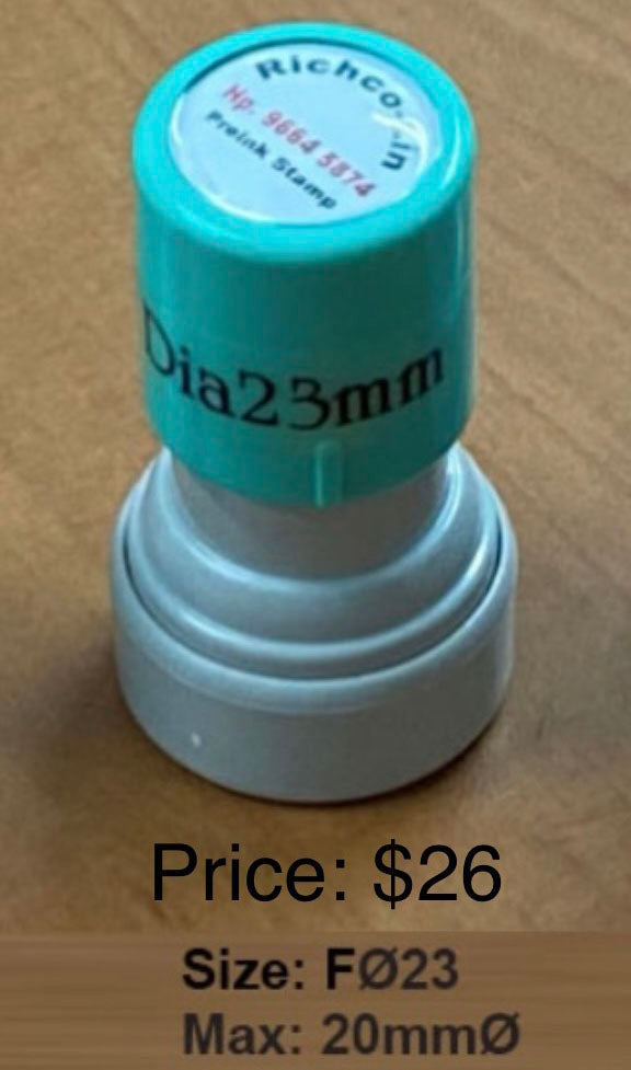 Preink Stamp: F23dia
