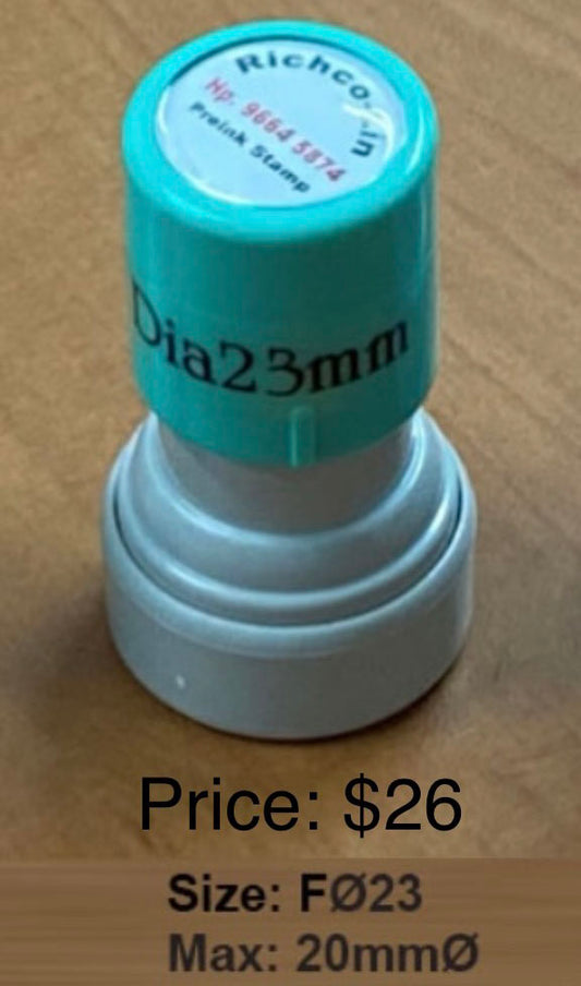 Preink Stamp: F23dia