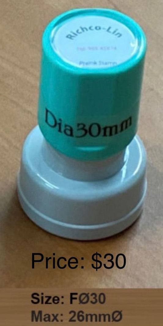 Preink Stamp: F30dia