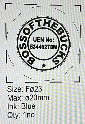 Preink Stamp: F23dia